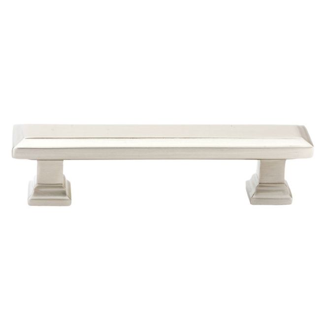 86301US15 4 in. Geometric Rectangular Cabinet Pull, Satin Nickel