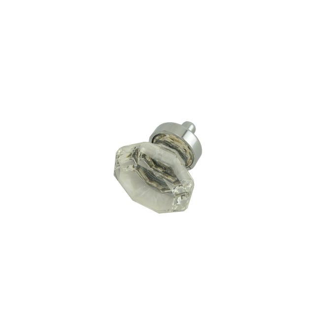 1.25 in. Old Town Clear Cabinet Knob, Bright Chrome