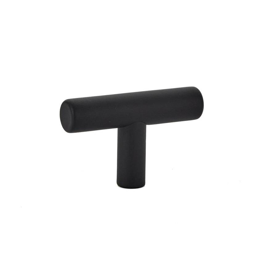 2 in. Brass Bar Cabinet Knob, Flat Black