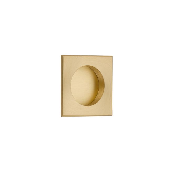 Square Flush Pull, Satin Brass