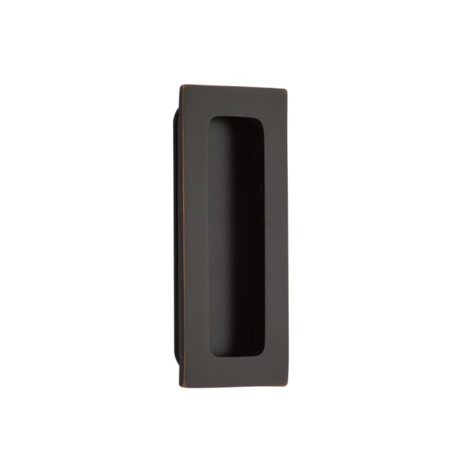 4 in. Modern Rectangular Flush Pull, Oil Rubbed Bronze