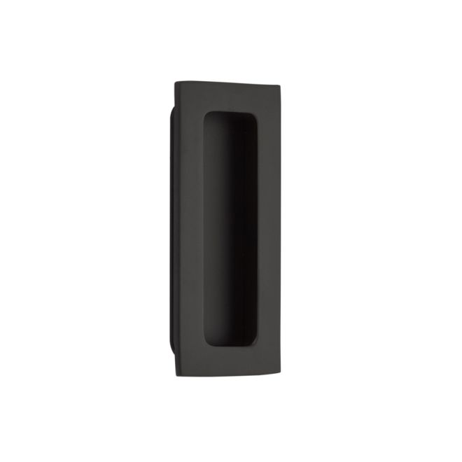 4 in. Modern Rectangular Flush Pull, Flat Black