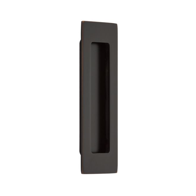 6 in. Modern Rectangular Flush Pull, Oil Rubbed Bronze