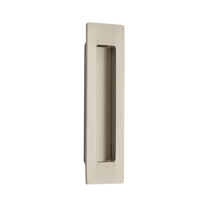 6 in. Modern Rectangular Flush Pull, Satin Nickel