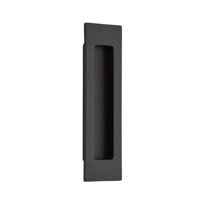 6 in. Modern Rectangular Flush Pull, Flat Black