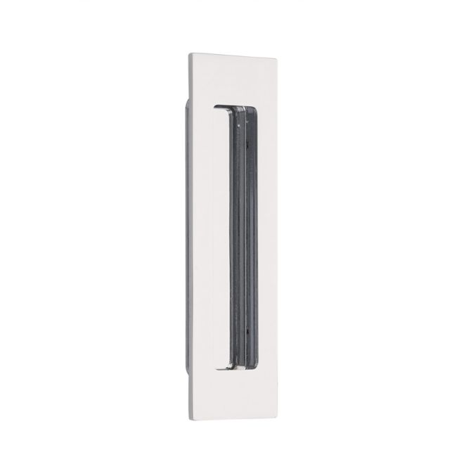 6 in. Modern Rectangular Flush Pull, Bright Chrome