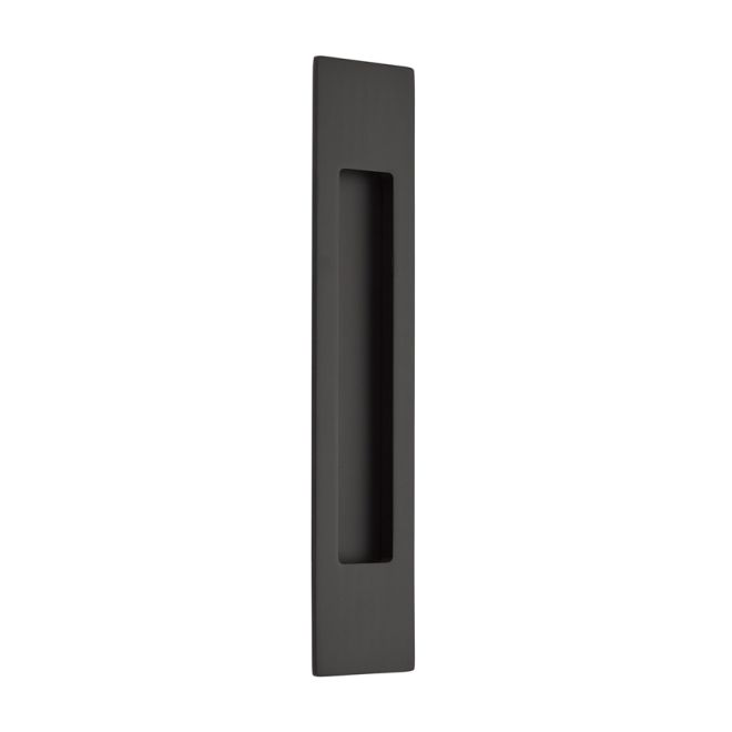 10 in. Modern Rectangular Flush Pull, Flat Black