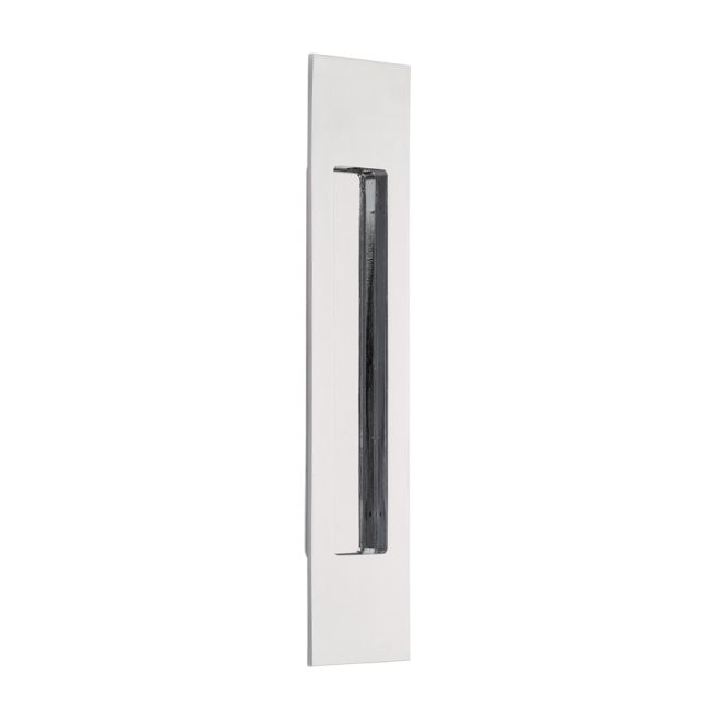 10 in. Modern Rectangular Flush Pull, Bright Chrome