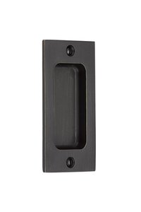 220404FB 2 x 4 in. Rustic Modern Rectangular Flush Pull, Flat Black