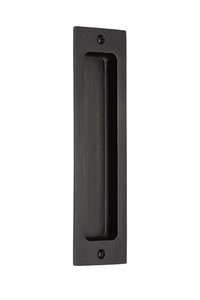 2.25 x 8 in. Rustic Modern Rectangular Flush Pull, Flat Black