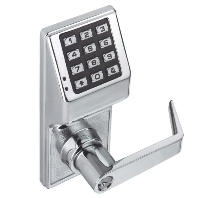 DL270026D Trilogy Electronic Digital Lever Lock, Satin Chrome -  Alarm Lock