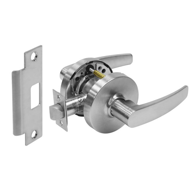 Passage Lever Lock Grade 1 with B Lever & L Rose with ASA Strike, Satin Chrome