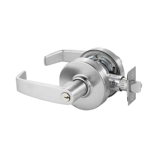 287G37LL26D Classroom Cylindrical Lock Grade 2 with L Lever, L Rose, ASA Strike & LA Keyway, Satin Chrome