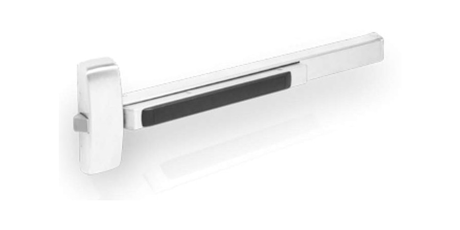 Extra Heavy Duty Rim Exit Device Exit Only with Flush End Cap for 43 to 48 in. Door, Satin Stainless Steel