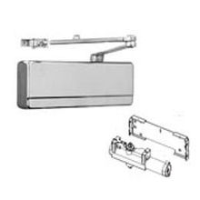 Heavy Duty Parallel Arm Powerglide Cast Iron Door Closer with Compression Stop & Thru Bolts Sprayed, Aluminum Enamel