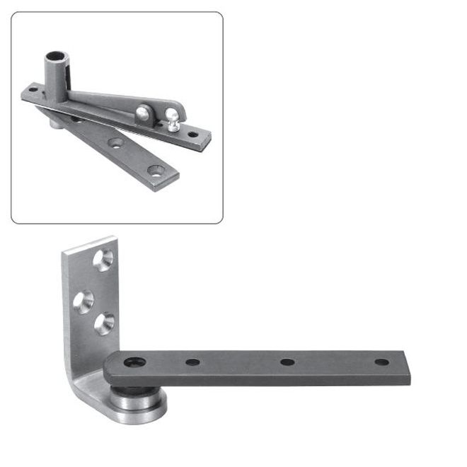 0.75 in. Jamb Mount Center Hung Pivot Set with 320 Top Pivot, Satin Chrome