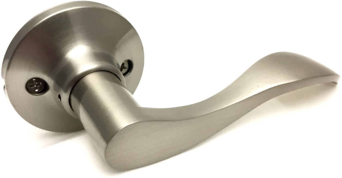 FLYEP04R Right Hand Naples Lever with Round Rose Half Dummy Lockset Grade 3, Satin Nickel