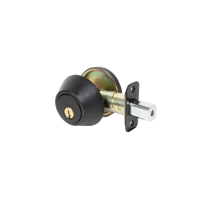 Single Cylinder Deadbolt Grade 3 with KW1 Keyway, Matte Black