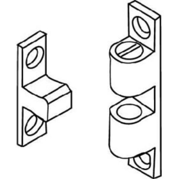 0.5 x 2.75 in. Three Way Catch, Satin Chrome Finish