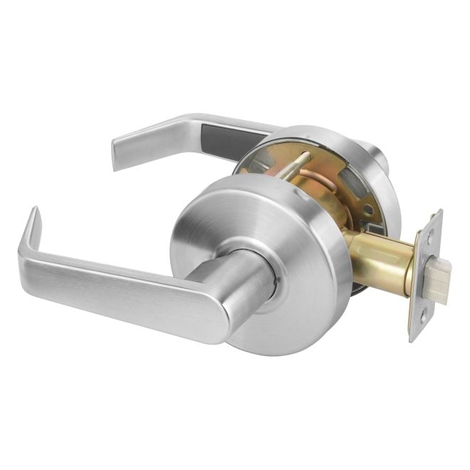 2.75 in. Backset Commercial Passage Augusta Lever Grade 2 Cylindrical Lock, Satin Chrome
