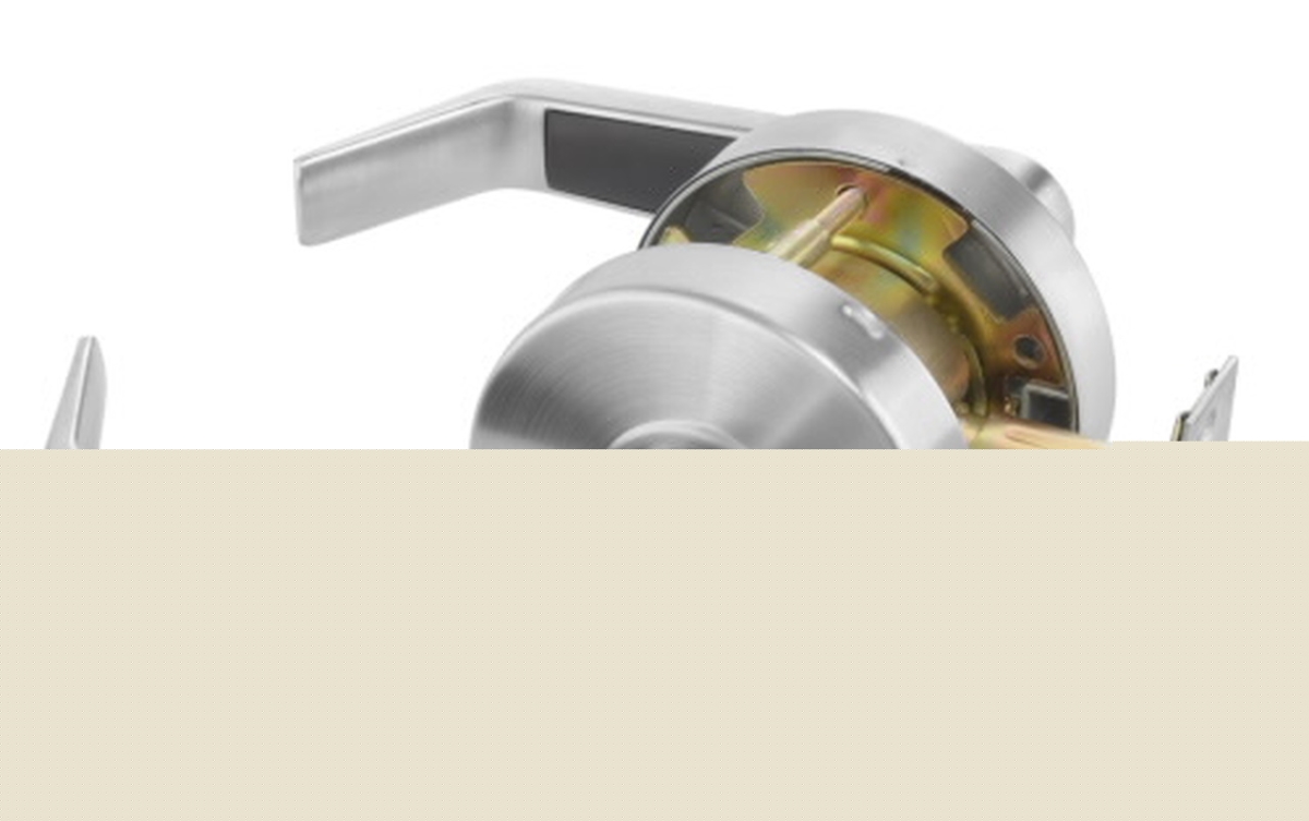 Commercial Classroom Augusta Lever Grade 2 Cylindrical Lock with Para Keyway, Satin Chrome