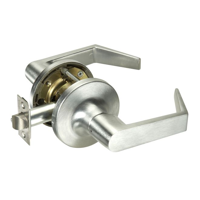 2.75 in. Backset Commercial Passage Augusta Lever Grade 1 Cylindrical Lock, Satin Chrome