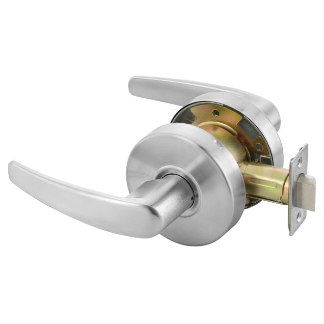Passage Monroe Lever Grade 2 Cylindrical Lock, Satin Chrome