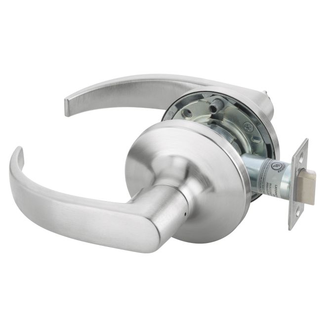 2.75 in. Backset Commercial Passage Pacific Beach Lever Grade 1 Cylindrical Lock, Satin Chrome