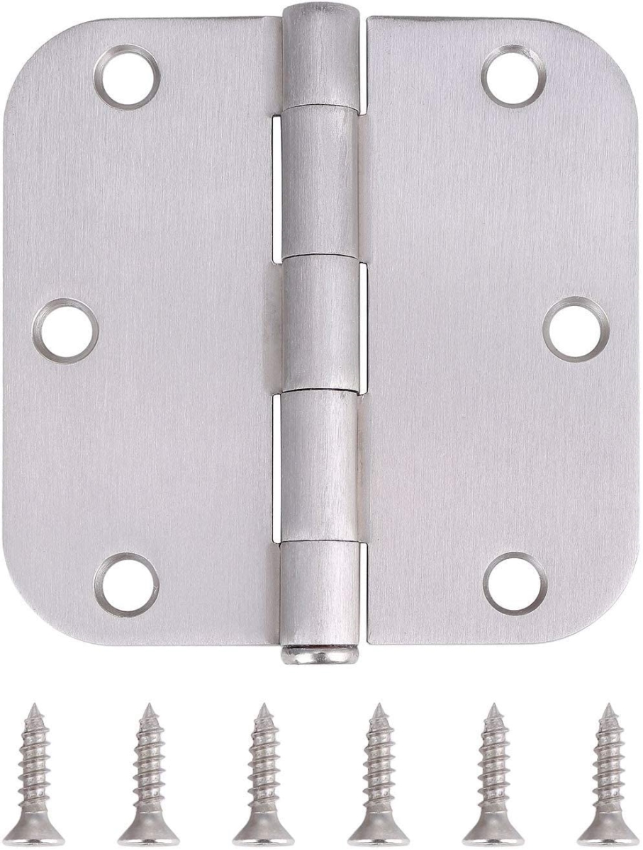 Ives Residential 1011RPF619E 3.5 x 3.5 in. Steel 0.62 in. Radius Corner Removable Pin Hinges, Satin Nickel - Pack of 3