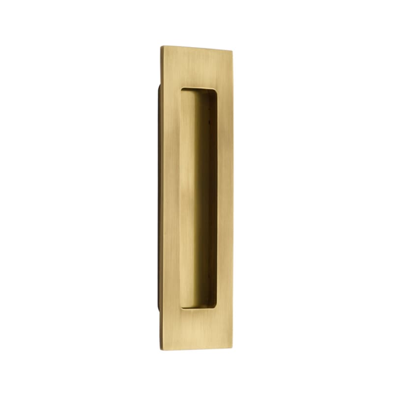 6 in. Modern Rectangular Flush Pull, French Antique Brass