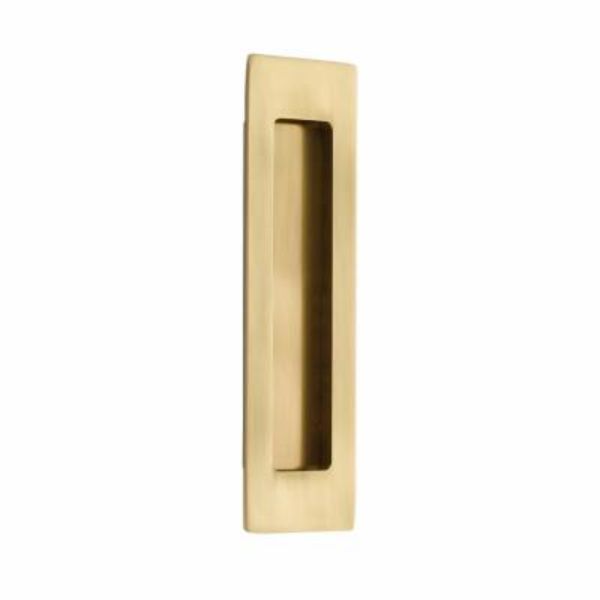 220307US7 7 in. Modern Rectangular Flush Pull, French Antique Brass