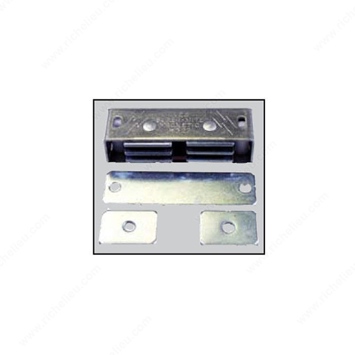 Triple Pole Magnetic Catch  Aluminum Case44 Polished Brass