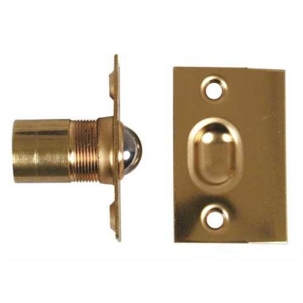 Ives Commercial 347B3 347 Dual Adjustable Ball Catch - Square Corners, Bright Polished Brass