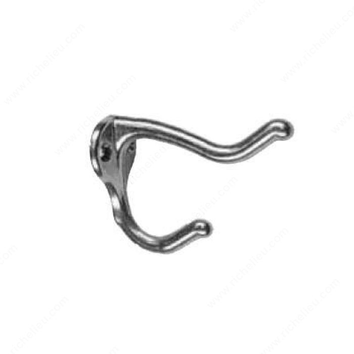 2.75 in. Coat & Hat Utility Hook, Gray & Chrome