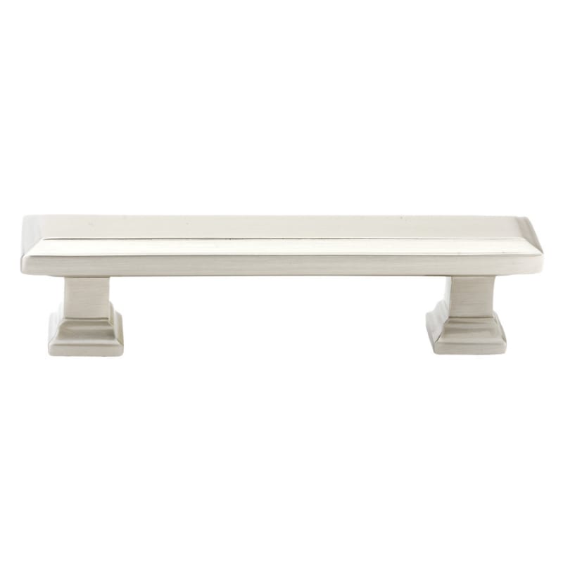 10 in. Geometric Rectangular Cabinet Pull, Satin Nickel