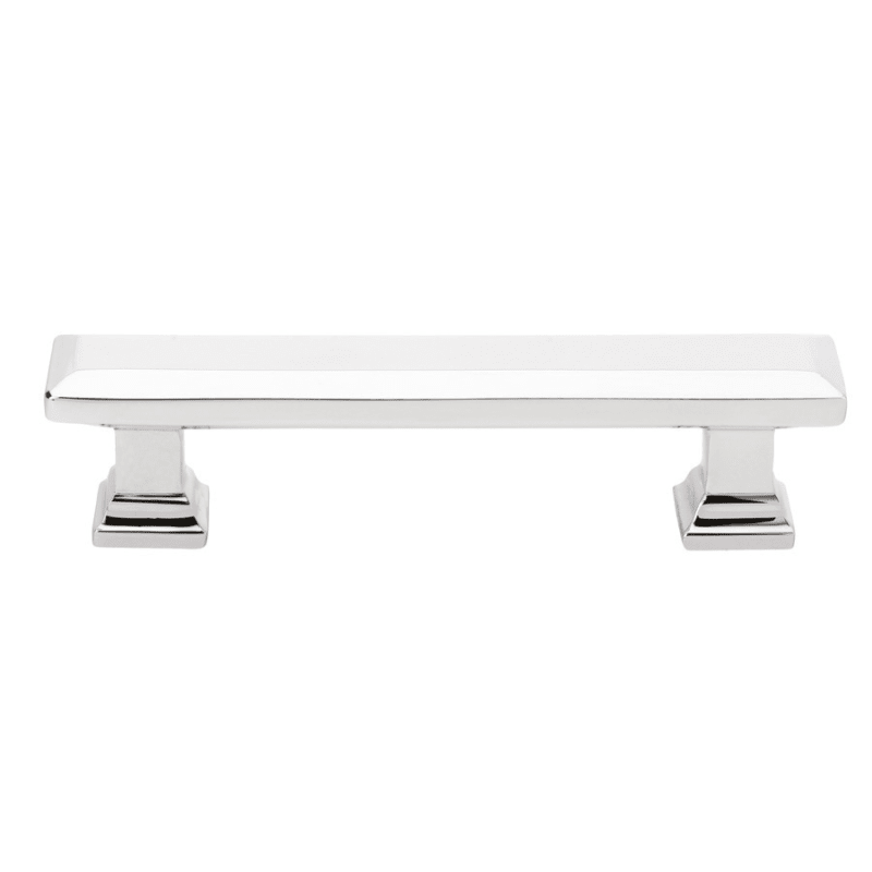 10 in. Geometric Rectangular Cabinet Pull, Bright Chrome