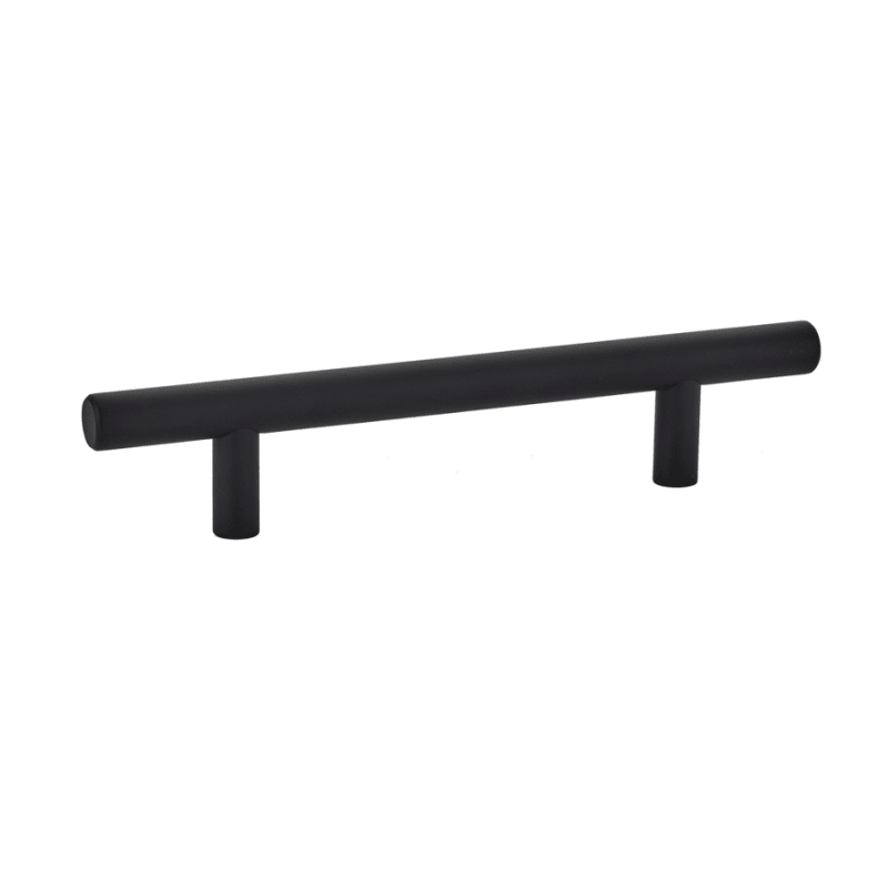 8 in. Brass Bar Center to Center Cabinet Pull, Flat Black