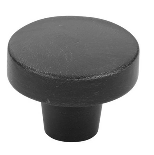 86660FB 1.37 in. FB Rustic Modern Round Knob, Flat Black
