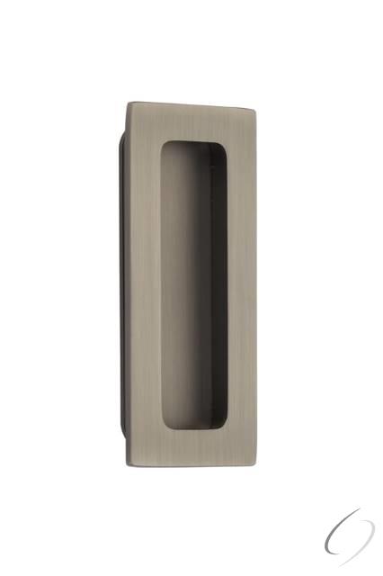 220304US15A Modern Rectangular Flush Pull, Antique Nickel