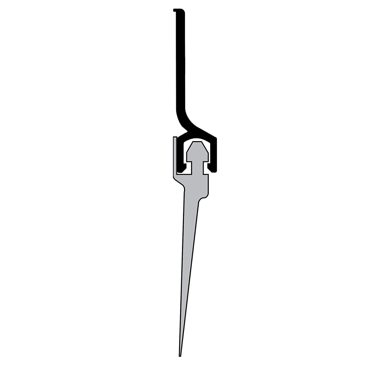 36 in. Door Bottom with Black Eco Insert, Dark Bronze Anodized