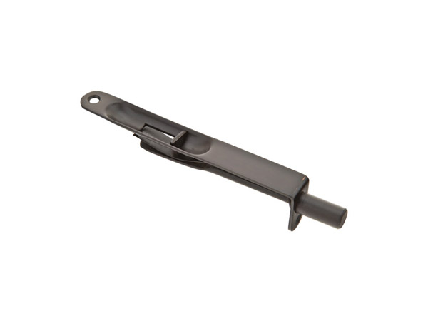 8502US19 6 in. Round Corner Flush Bolt, Flat Black