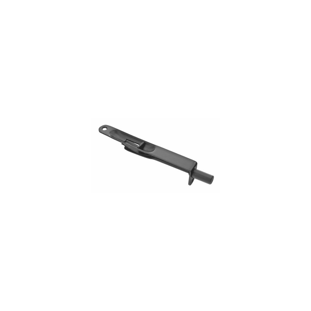 4 in. Square Corner Flush Bolt, Flat Black