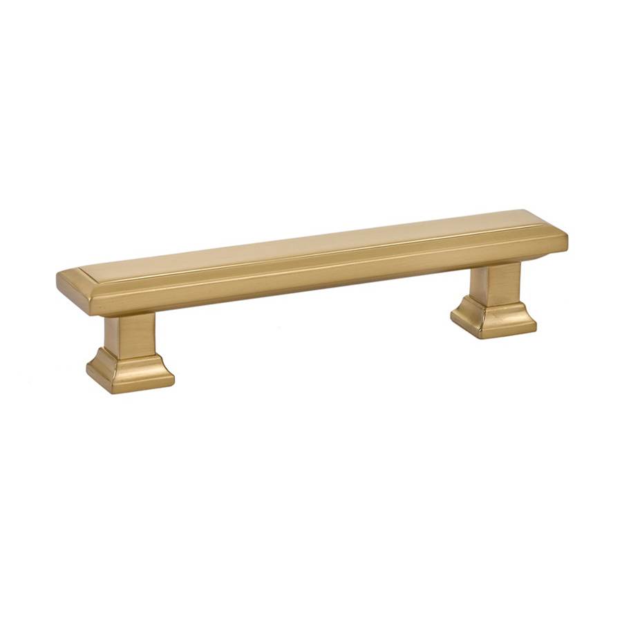 10 in. Brass Geometric Center To Center Bar Cabinet Pull, Satin Brass