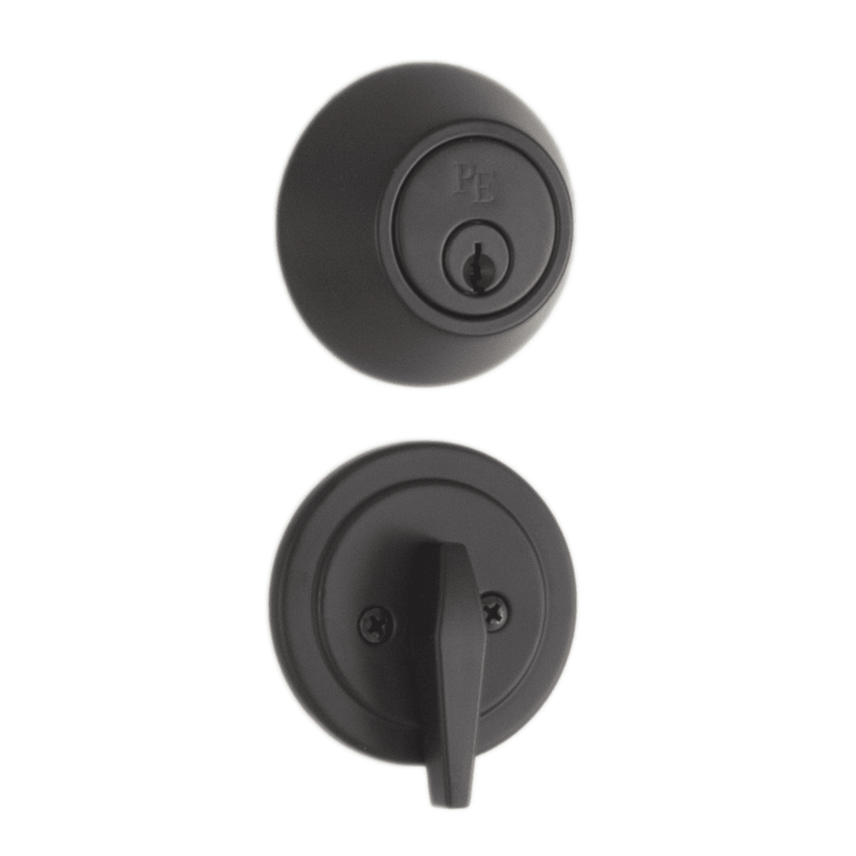 Solid Brass Single Cylinder Keyed Entry Deadbolt - Matte Black
