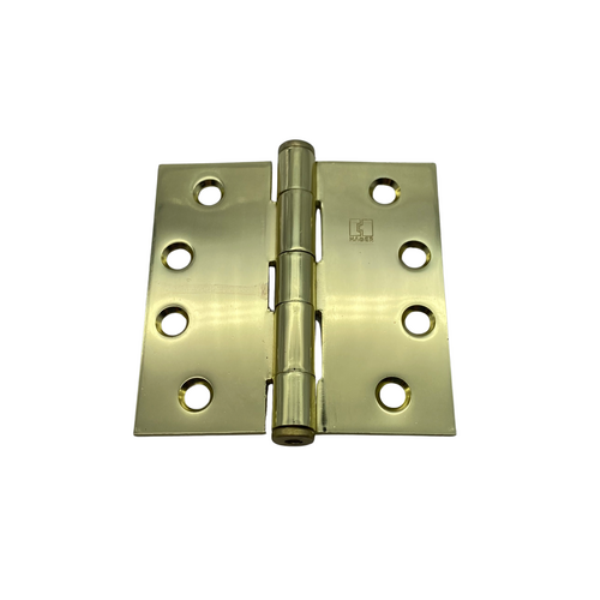 4 x 4 in. Steel Mortise Hinge - Bright Brass