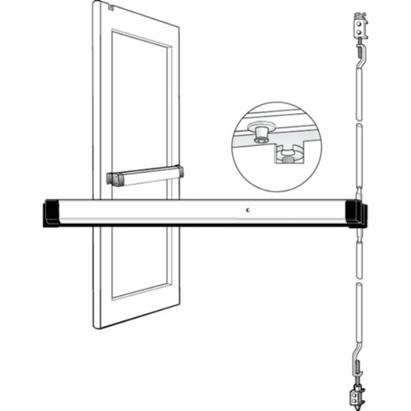 36 in. Concealed Vertical Rod Device - Dark Bronze Anodized Aluminum