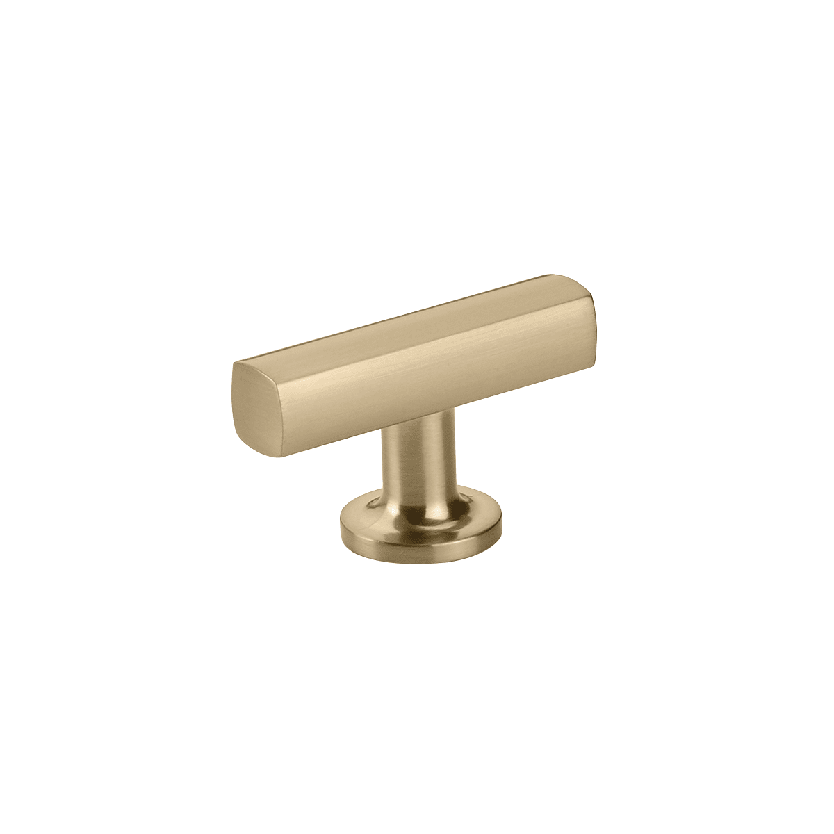 2 in. T- Knob Cabinet Knob - Satin Brass