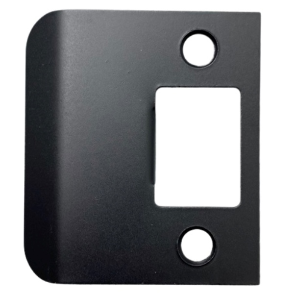 2.25 x 2 in. Extended Lip Strike Plate - Paint Black