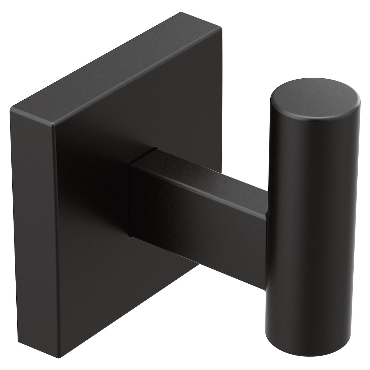 BP1803BL Triva Single Robe Hook, Matte Black