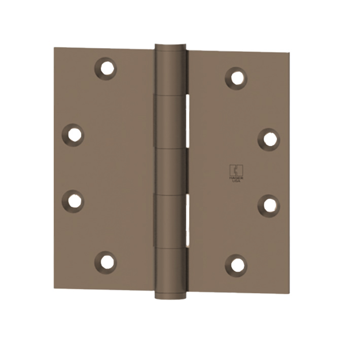 3.5 x 3.5 in. 0.25 in. Radius Full Mortise Standard Weight Plain Bearing Hinge, Antique Nickel